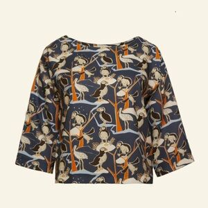 TINA TOP - BLUE PUFFIN